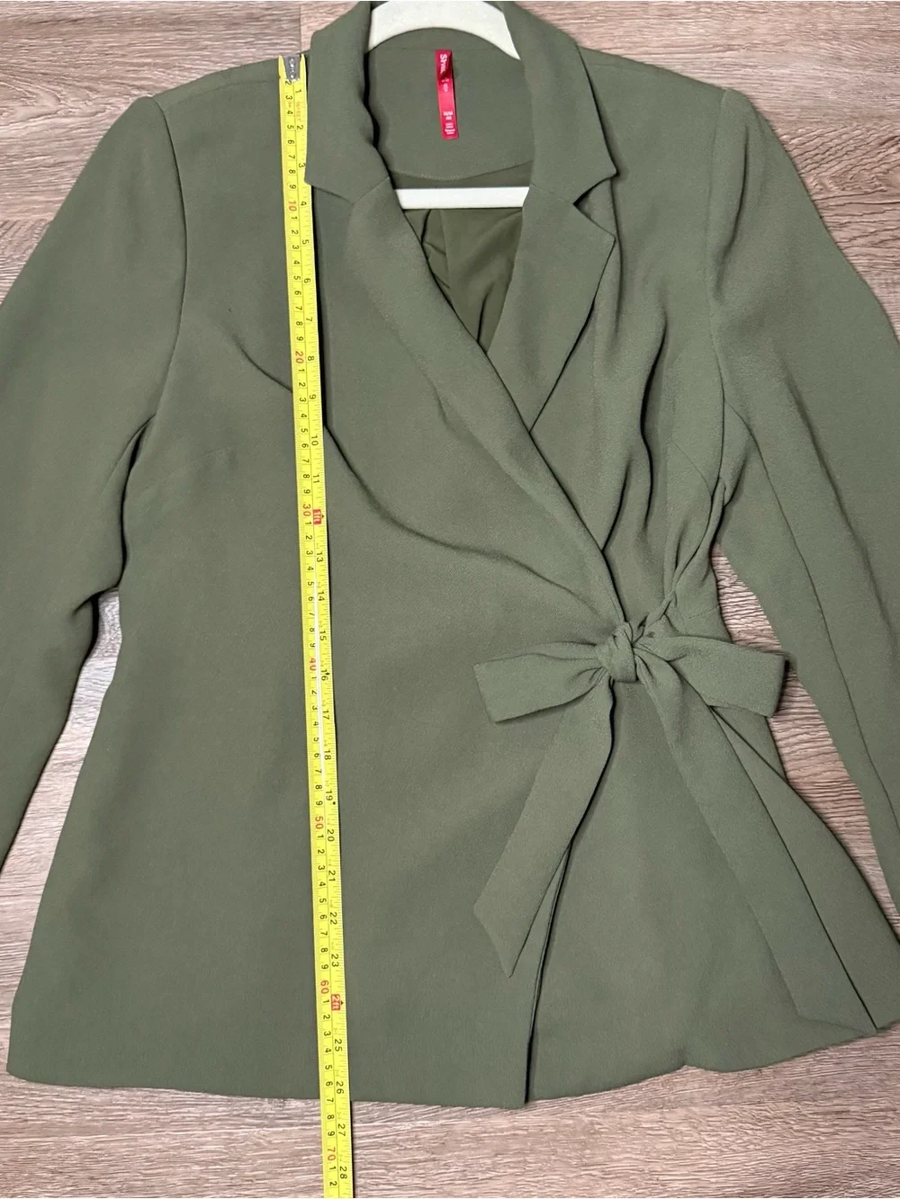 Spanx Crepe Olive Wrap Blazer & Wide-Leg Pants Suit Set - Women